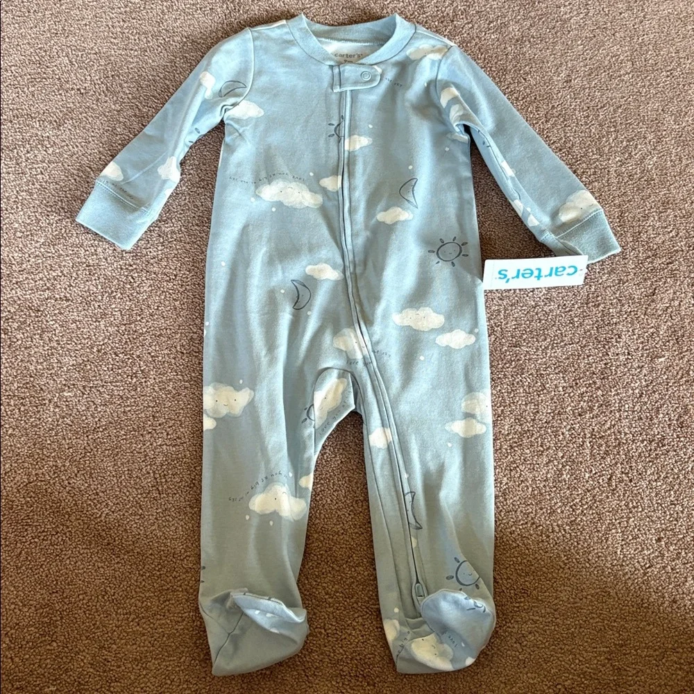 Carters lot set of 4 onsies pajamas size 9m baby new